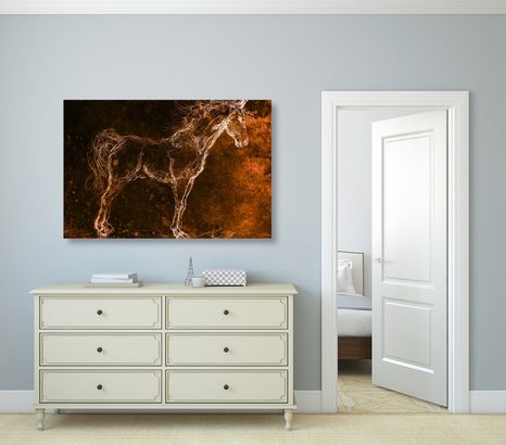 WANDBILD ABSTRAKTES PFERD - ABSTRAKTE BILDER - BILDER