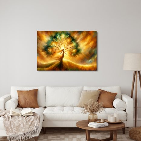 WANDBILD FRAU UND BAUM DES LEBENS - BILDER BÄUME DES LEBENS - BILDER