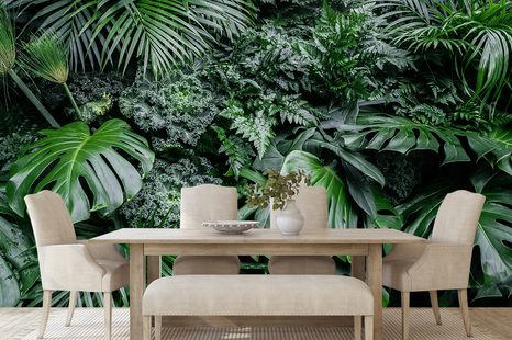 CARTA DA PARATI – FOGLIE DI GIUNGLA - CARTA DA PARATI NATURA - CARTA DA PARATI