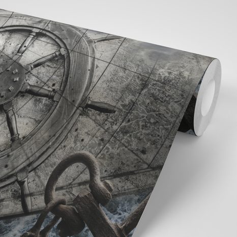 TAPETA NÁMORNÍCKE KORMIDLO - TAPETY - 🔥 TOTÁLNY VÝPREDAJ