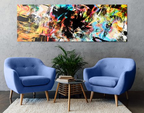 OBRAZ JEDINEČNÉ GRAFFITI UMENIE - ABSTRAKTNÉ OBRAZY - OBRAZY