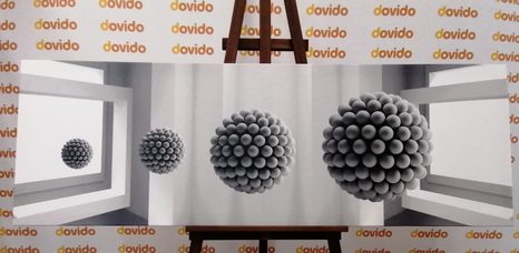 КАРТИНА НА ПЛАТНО – ЧЕРНО-БЕЛИ КЪЛБЕТА В ПРОСТРАНСТВОТО - ЧЕРНО-БЕЛИ КАРТИНИ - КАРТИНИ