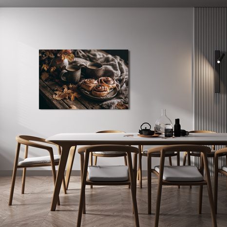 OBRAZ PODZIMNÍ HYGGE S KÁVOU - OBRAZY ZÁTIŠÍ - OBRAZY