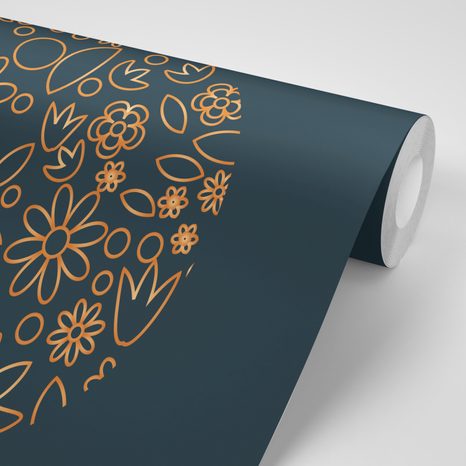 SELBSTKLEBENDE TAPETE VOLKSMOTIV AUF DUNKLEM HINTERGRUND - SELBSTKLEBENDE TAPETEN - TAPETEN