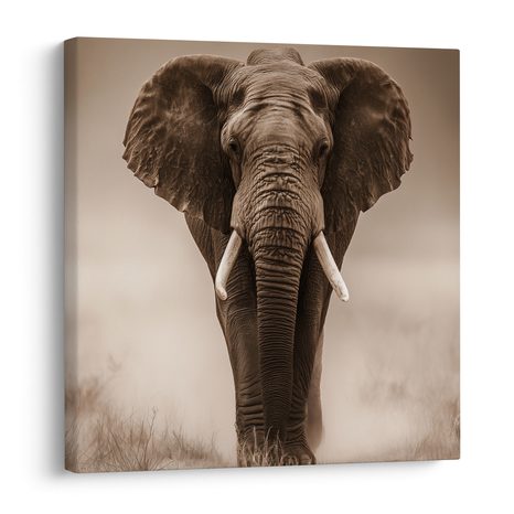 OBRAZ AFRICKÝ SLON V MLZE - OBRAZY SLONI - OBRAZY
