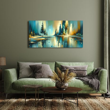 WANDBILD MODERNES PANORAMA MIT SEE - BILDER SEEN - BILDER