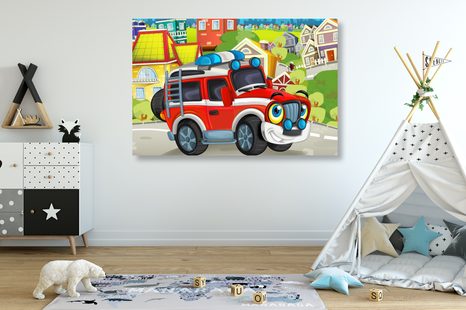OBRAZ AUTÍČKO NA SILNICI - DĚTSKÉ OBRAZY - OBRAZY