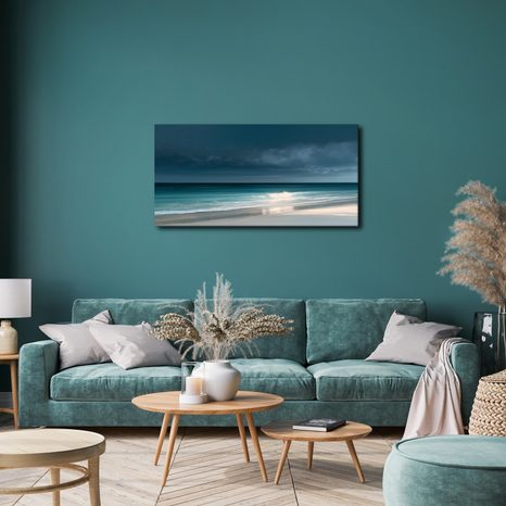 CANVASTAVLA MÖRK HIMMEL ÖVER STRANDEN - TAVLOR MED HAV OCH STRAND - TAVLOR