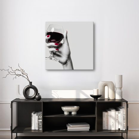 OBRAZ MODERNÍ UMĚNÍ S VÍNEM - OBRAZY JÍDLA A NÁPOJE - OBRAZY