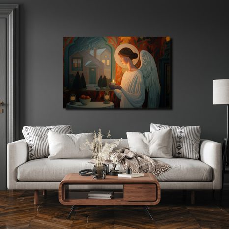 OBRAZ VÁNOČNÍ ANDĚLÍČEK - VÁNOČNÍ A ZIMNÍ OBRAZY - OBRAZY