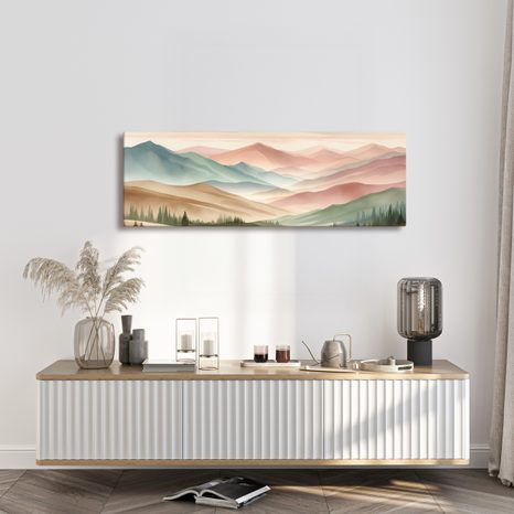 OBRAZ KLIDNÁ KRAJINA S HORAMI - OBRAZY HORY - OBRAZY