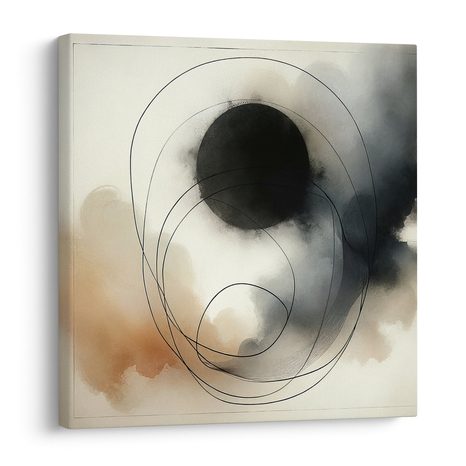 OBRAZ GEOMETRICKÉ LÍNIE A DYMOVÉ TÓNY - ABSTRAKTNÉ OBRAZY - OBRAZY