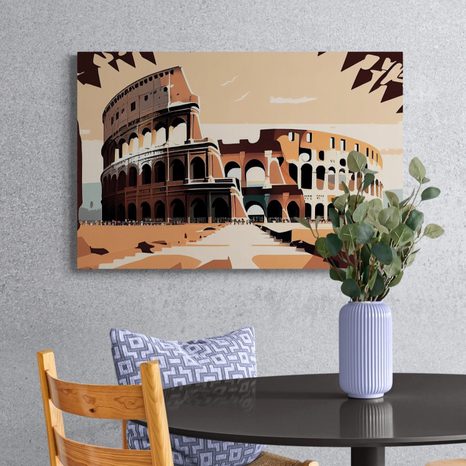 QUADRO SU TELA – COLOSSEO A ROMA - STAMPE E QUADRI - 🔥 SVENDITA TOTALE