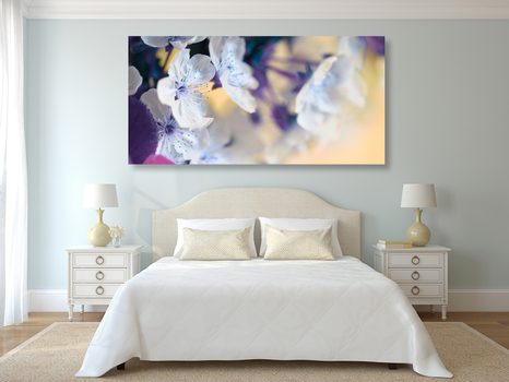 OBRAZ ROZKVETLÁ VĚTVIČKA TŘEŠNĚ - OBRAZY KVĚTŮ - OBRAZY