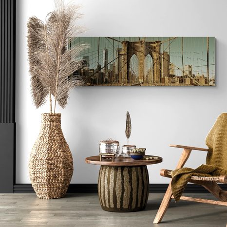 КАРТИНА НА ПЛАТНО – МОСТ МАНХАТЪН В НЮ ЙОРК - ГРАДСКИ КАРТИНИ - КАРТИНИ