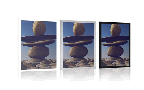 PLAKÁT SKLÁDANÉ KAMENY V MĚSÍČNÍM SVĚTLE - FENG SHUI - PLAKÁTY