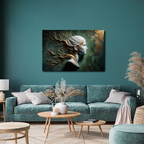 OBRAZ POKOJNÁ BOHYŇA S VETVAMI ŽIVOTA - OBRAZY ŽENY - OBRAZY