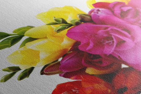 QUADRO SU TELA – BOUQUET DI FRESIE - 🔥 SVENDITA TOTALE