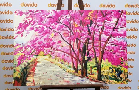 TABLOU CIREȘI DIN HIMALAYA - TABLOU NATURĂ ȘI PEISAJE NATURALE - TABLOURI