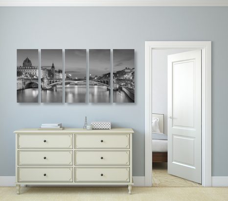 5-RÉSZES KÉP KÁPRÁZATOS PÁRIZS LÁTKÉPE - VÁROST ÁBRÁZOLÓ KÉPEK - KÉPEK