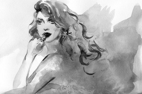 CARTA DA PARATI AUTOADESIVA – RITRATTO FEMMINILE IN BIANCO E NERO - CARTA DA PARATI AUTOADESIVE - CARTA DA PARATI