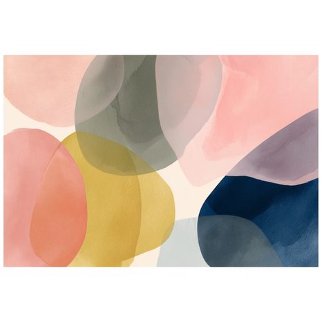 TAPET FORME ABSTRACTE DE ACUARELĂ - TAPET ABSTRACT - TAPETURI