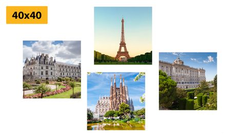 SET DI QUADRI – MONUMENTI PIÙ STRAORDINARI DEL MONDO - COLLEZIONI DI QUADRI - STAMPE E QUADRI