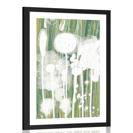 AFFICHE AVEC MONTURE BLANC ABSTRACTION D'ARBRES - DE NOTRE ATELIER - AFFICHES