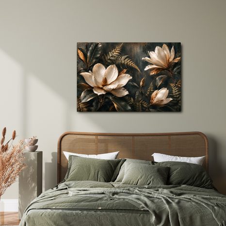 CANVASTAVLA ELEGANT MAGNOLIA I GYLLENE TONER - MAGNOLIATAVLOR - TAVLOR