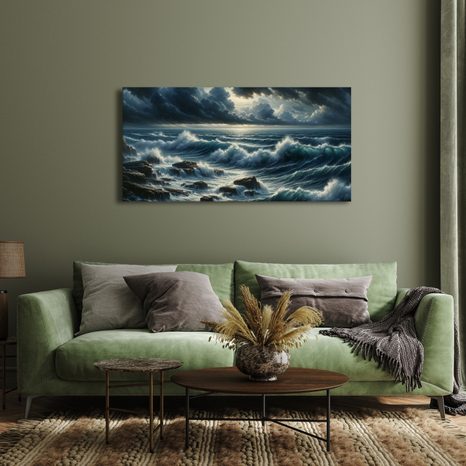 OBRAZ ROZBOUŘENÉ VLNY - OBRAZY MOŘE A PLÁŽ - OBRAZY