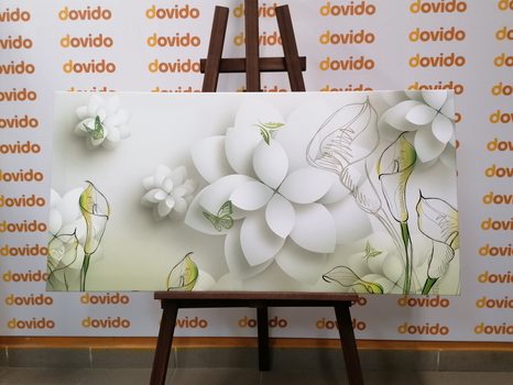 КАРТИНА НА ПЛАТНО – АБСТРАКТНИ ЦВЕТЯ - АБСТРАКТНИ КАРТИНИ - КАРТИНИ