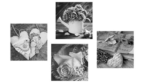 SET DI QUADRI – NATURA MORTA VINTAGE IN BIANCO E NERO - COLLEZIONI DI QUADRI - STAMPE E QUADRI