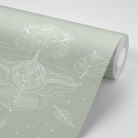 TAPETA ZELENO DRVO MUDROSTI - TAPETE FENG SHUI - TAPETE