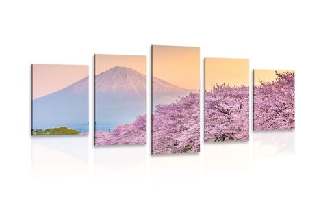 5-TEILIGES WANDBILD WUNDERSCHÖNES JAPAN - BILDER VON NATUR UND LANDSCHAFT - BILDER