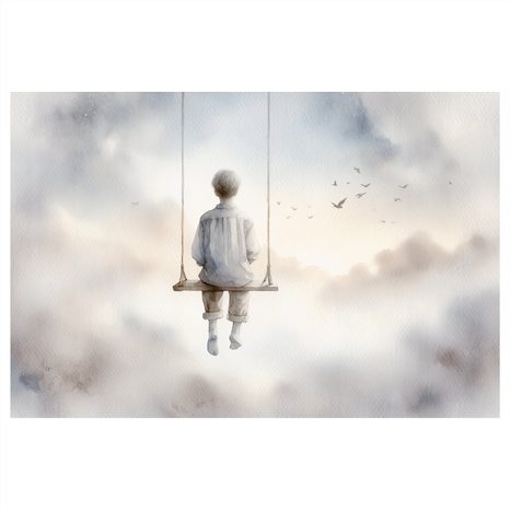 OBRAZ CHLAPEC NA HOUPAČCE - OBRAZY LIDÍ - OBRAZY