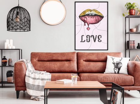 POSTER - LIP GLOSS AND LOVE - LOVE - POSTERE
