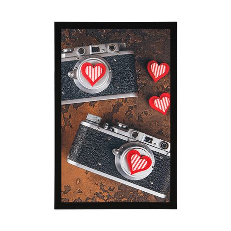 PLAGÁT DVA RETRO FOTOAPARÁTY - VINTAGE A RETRO - PLAGÁTY