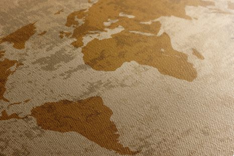 TABLOU HARTA LUMII VECHE CU O BUSOLĂ - TABLOURI CU HĂRȚI - TABLOURI