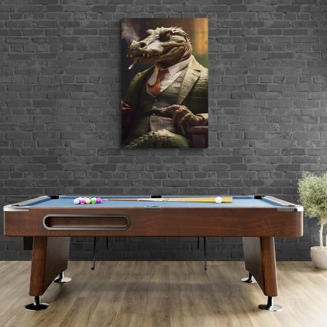 CANVAS PRINT ANIMAL GANGSTER CROCODILE - PICTURES - 🔥 TOTAL SALE 🔥