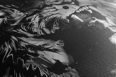 OBRAZ LEVIA HLAVA V ČIERNOBIELOM PREVEDENÍ - ČIERNOBIELE OBRAZY - OBRAZY