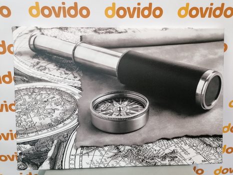 OBRAZ DLA POSZUKIWACZY PRZYGÓD W WERSJI CZARNO-BIAŁEJ - OBRAZY CZARNO-BIAŁE - OBRAZY