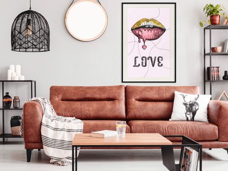 POSTER - LIP GLOSS AND LOVE - LOVE - POSTERE