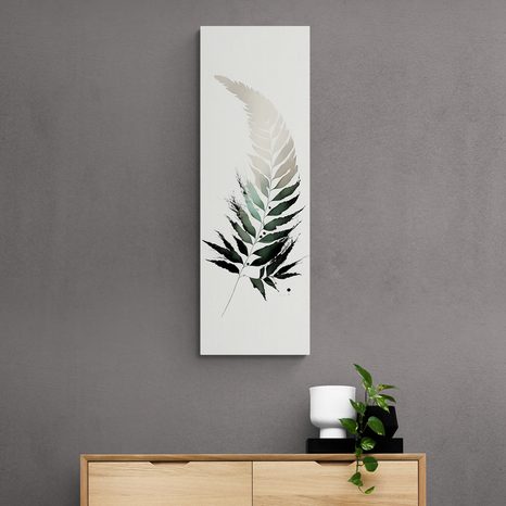 STAMPA SU TELA – FOGLIA DELICATA DI FELCE - QUADRI ALBERI E FOGLIE - STAMPE E QUADRI