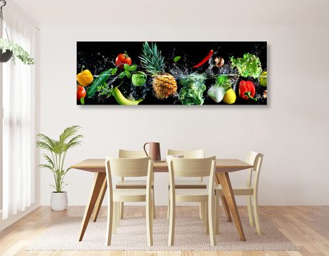 WANDBILD BIO-OBST UND GEMÜSE - BILDER VON ESSEN UND GETRÄNKEN - BILDER