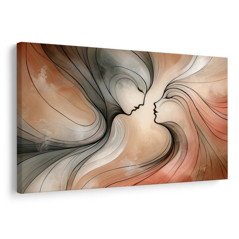 WANDBILD VERSCHMELZUNG DER SEELEN - BILDER MIT LIEBESMOTIVEN - BILDER