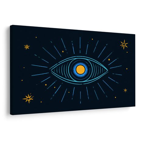 TABLEAU SUR TOILE – ŒIL MYSTIQUE DANS LES ÉTOILES - TABLEAUX PAR THÈME - TABLEAUX