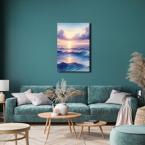 WANDBILD ABENDLICHE SYMPHONIE DES MEERES - BILDER MEER UND STRAND - BILDER