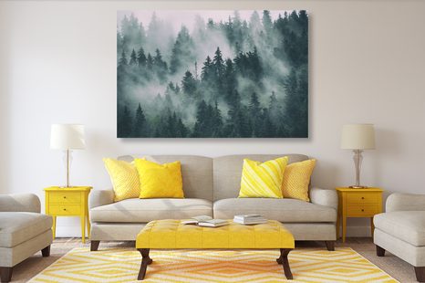 OBRAZ HORY V MLZE - OBRAZY PŘÍRODY A KRAJINY - OBRAZY