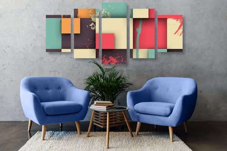 TABLOU 5-PIESE TEXTURĂ ABSTRACTĂ - TABLOURI ABSTRACTE - TABLOURI