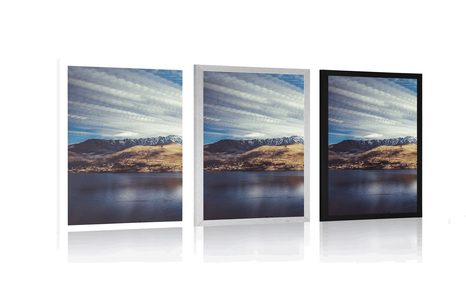 PLAKÁT ZAPADAJÍCÍ SLUNCE NAD JEZEREM - PŘÍRODA - PLAKÁTY